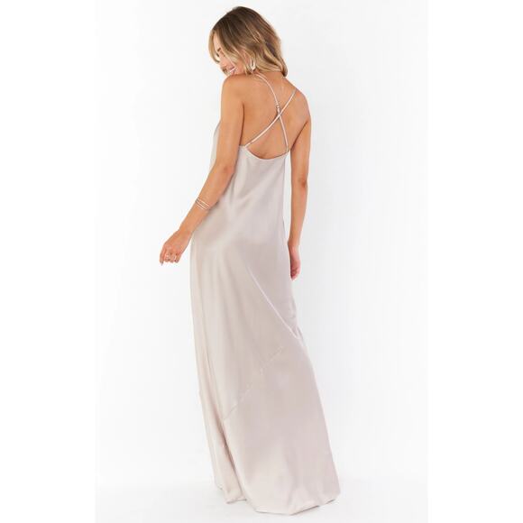 Show Me Your Mumu Tuscany Dress in Show Me The Ring Luxe Satin XL NWT - Picture 8 of 8
